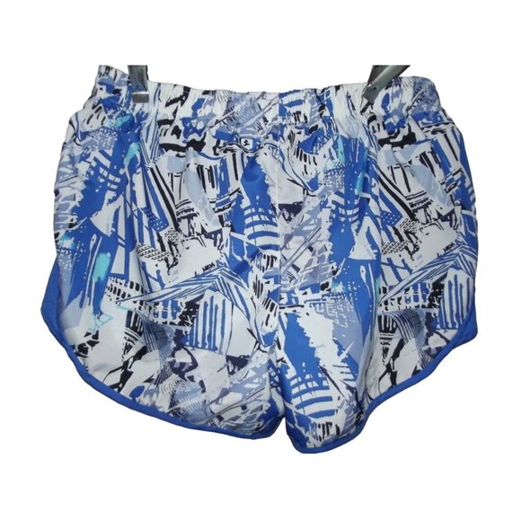 Danskin Now Small Blue White Lined Track Running Shorts athletic pocket brief - Picture 5 of 9